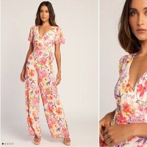 Lulu's Floral Multicolor Jumpsuit